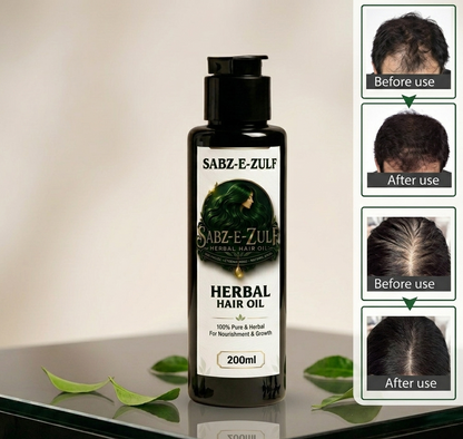 Sabz-e-Zulf Herbal Hair Oil – Natural Hair Growth & Strengthening Formula