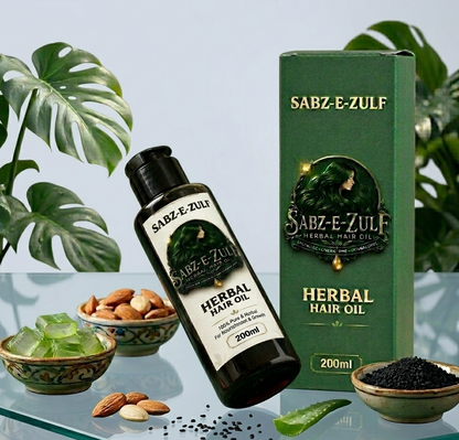 Sabz-e-Zulf Herbal Hair Oil – Natural Hair Growth & Strengthening Formula