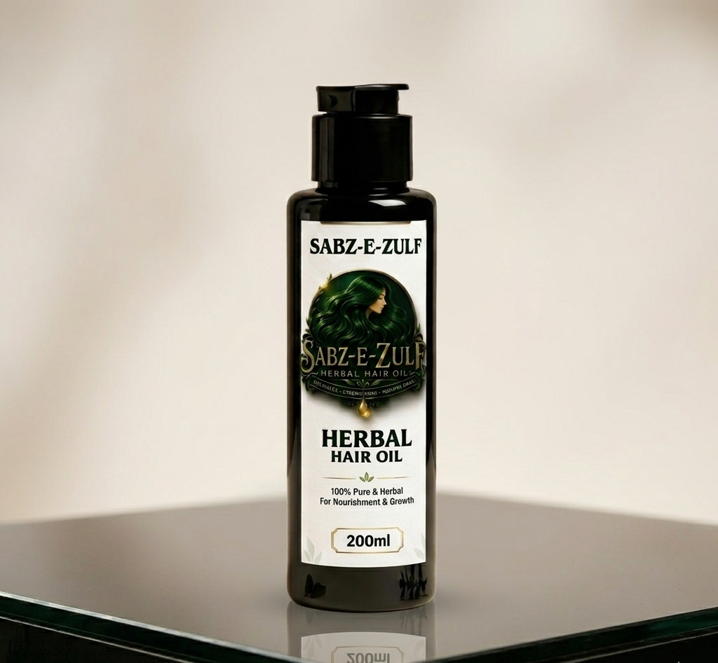 Sabz-e-Zulf Herbal Hair Oil – Natural Hair Growth & Strengthening Formula