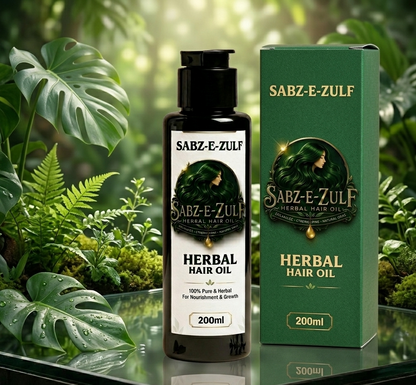 Sabz-e-Zulf Herbal Hair Oil – Natural Hair Growth & Strengthening Formula